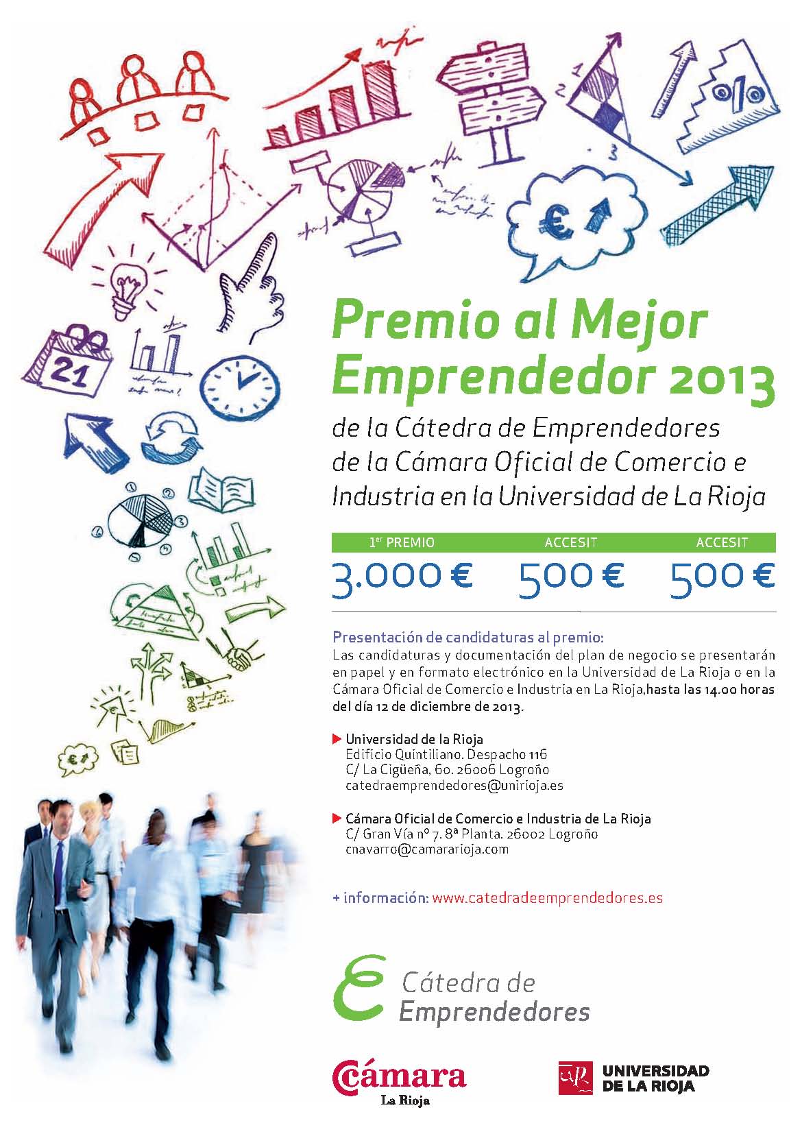 Presenta tu proyecto al Premio al Mejor Emprendedor 2013 de la Cátedra de Emprendedores de la Cámara en la UR.