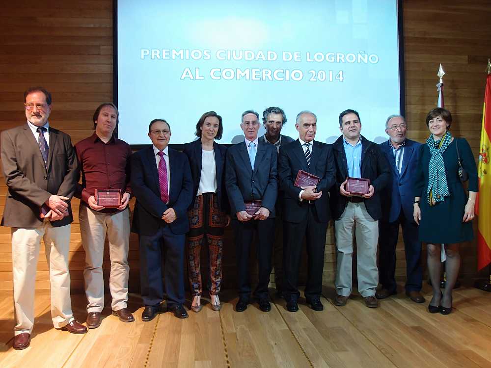 Caro Cánovas, De Torre, Sixto Bezares, Miguel Ángel Chavarri y Juan Fernández, galardonados en los I Premios Ciudad de Logroño al Comercio 2014