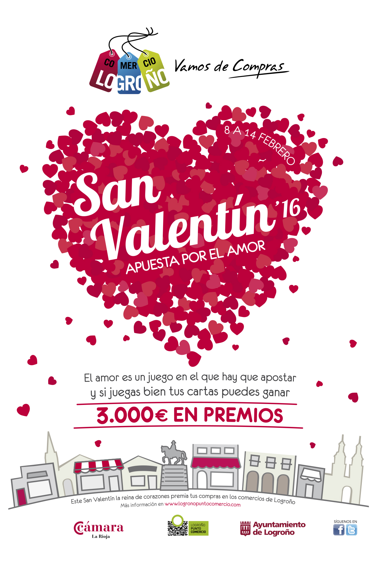 Ayuntamiento de Logroño y Cámara de Comercio organizan la campaña comercial San Valentín, Apuesta por el amor